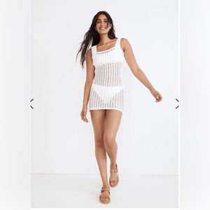 Madewell x Solid & Striped® Linen Crochet Ryan Cover-Up Dress in Brule